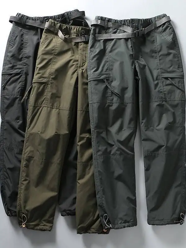 Men's Outdoor Workwear Pants Winter Fleece Lined Thick Soft  Windproof Waterproof Heat Insulation Warm Cotton Trousers