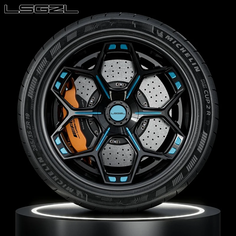 LSGZL Forged Alloy 15-28 Inch Sport Car Rims Beadlock Rims Aluminum Spoke Wire 5x114.3 5x130 6x139.7 Wheels for AUDI Tesla New
