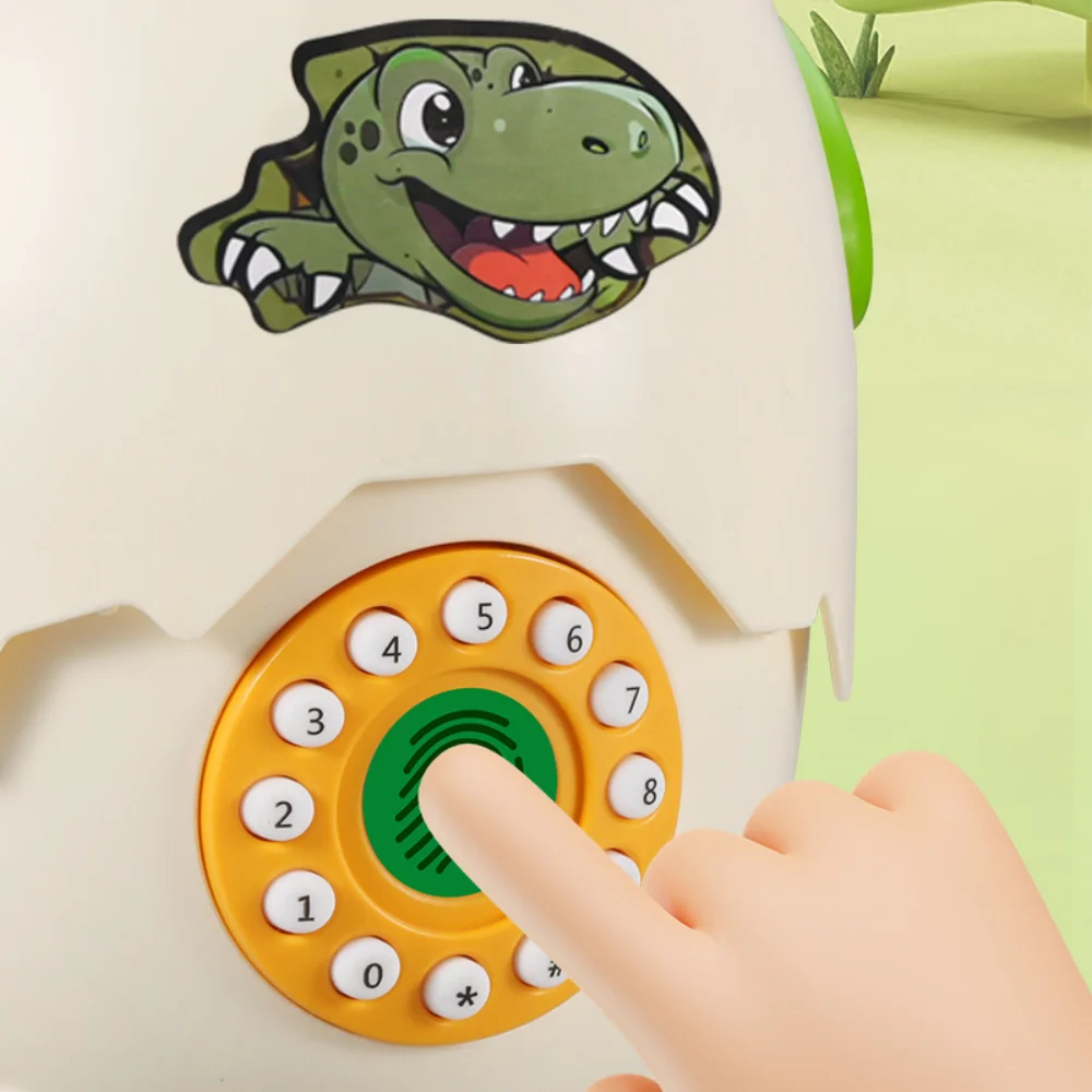 Veilige Dinosaurus Ei Geld Geld Bank Storytelling Machine Vingerafdruk Wachtwoord Unlock Cash Box Geld Ei Kids