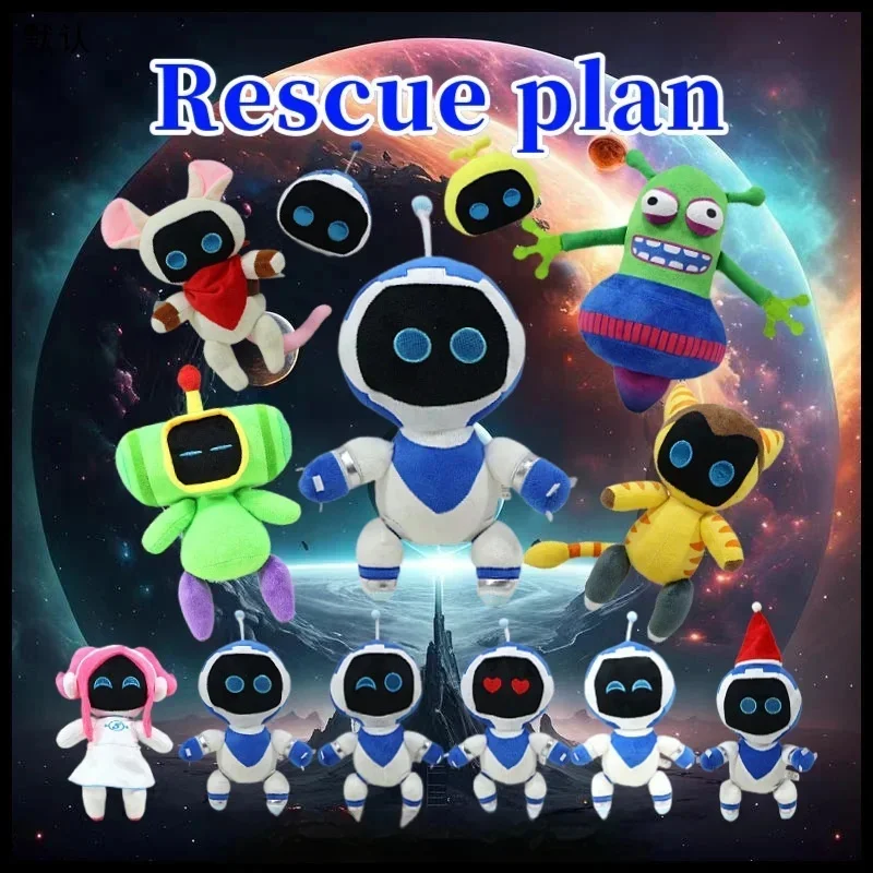 

Astro Bot Plush Dolls Space Robots Plushie Decor Pillow Rabbit Creative Cute Cartoon Model Ornament Toys Birthday Xmas Gifts New