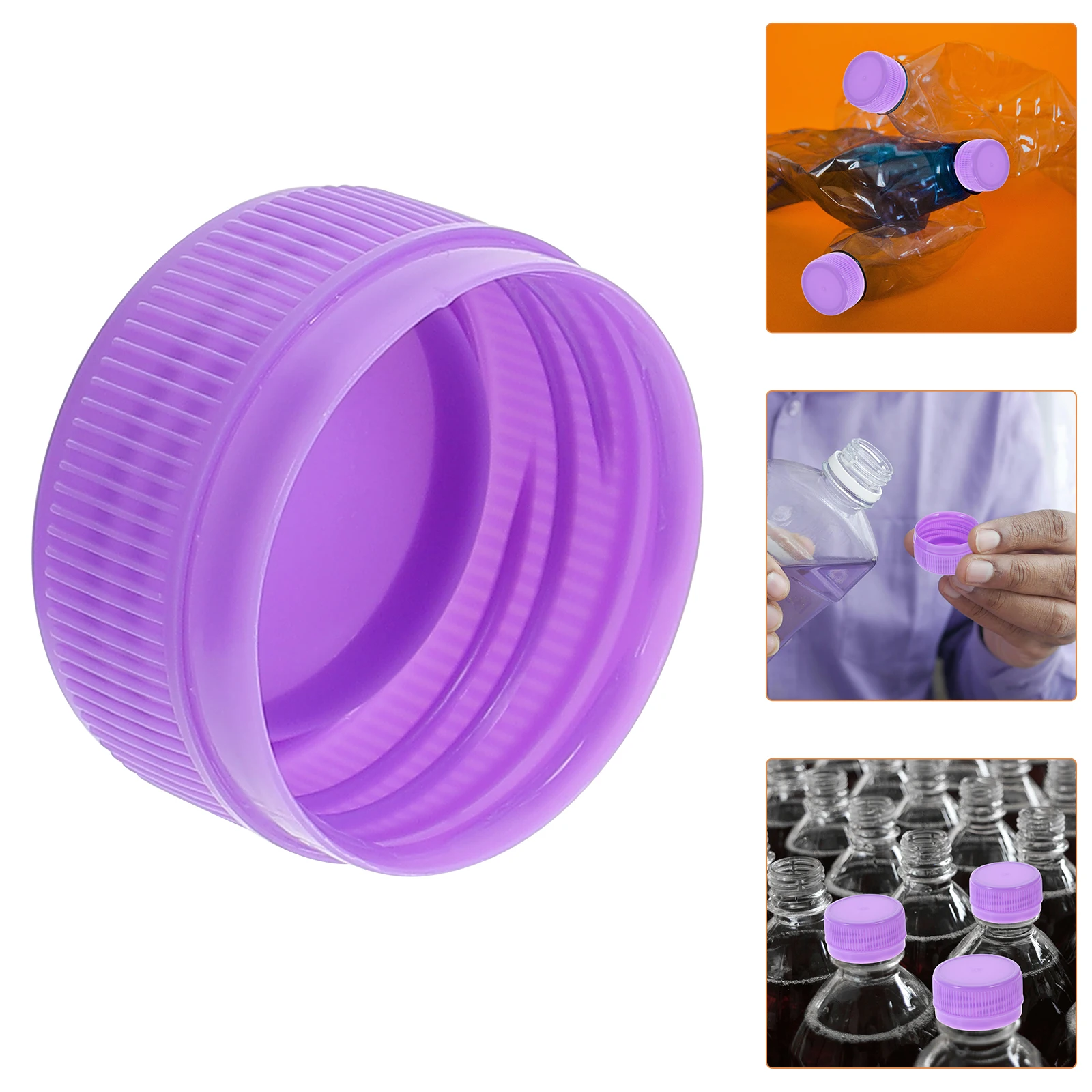 

100 Pcs Plastic Bottle Caps 30mm Colorful Lids for Crafts Kids Montessori Water Soda Sealing Caps Leakproof Replacement Set