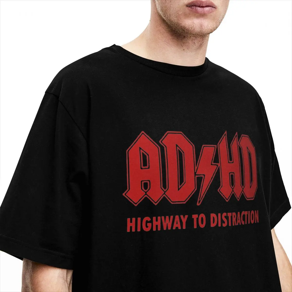 ADHD Joke Apparel Shirts Men Women Fashion Cotton Graphic Printing Clothes