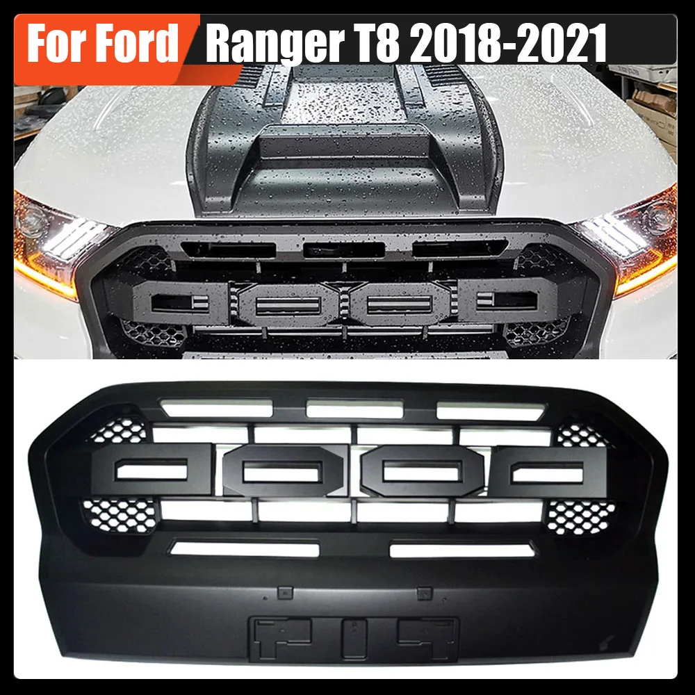 

Modified PX MKIII MK3 Wildtrak Pickup Trucks Mesh Grill Guard Front Racing Grills Bumper Grilles For Ford Ranger T8 2018-2021