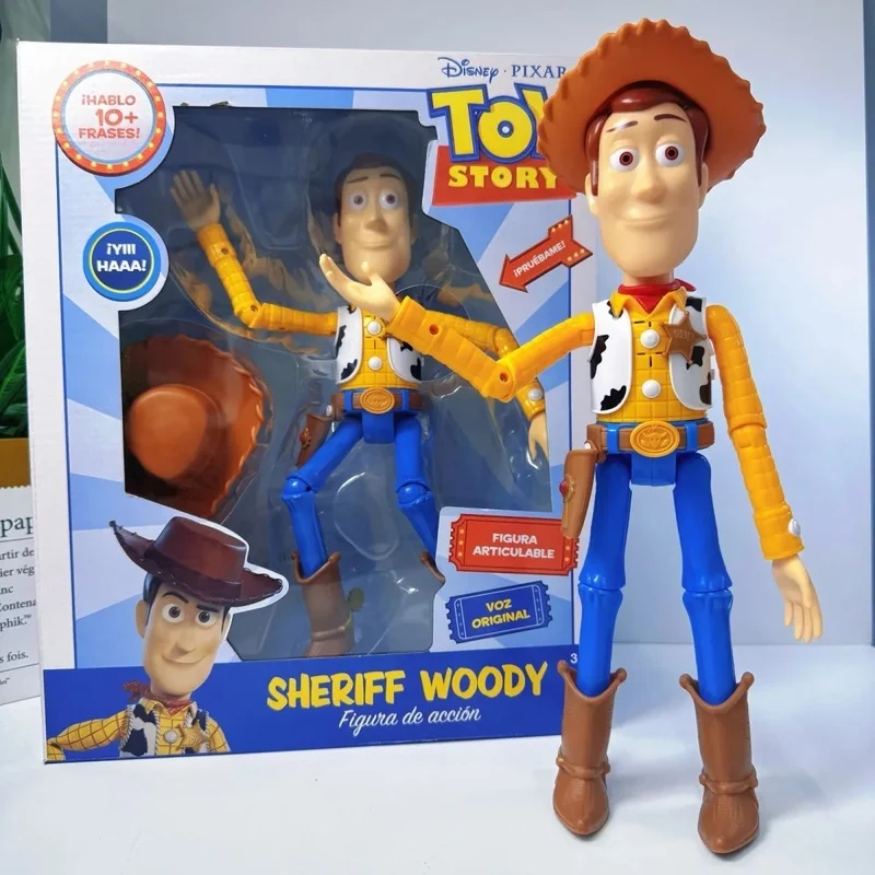Toy Story Sheriff Woody Posable Action Figure English And Spanish Talking Doll With Over 10 Phrases Collectible Toy Ornament