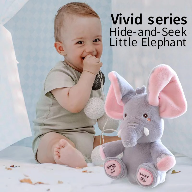 Giocattoli di elefante animati elefante di canto di peluche con orecchie in movimento peluche elettrico simpatico elefante peluche per regalo per bambini