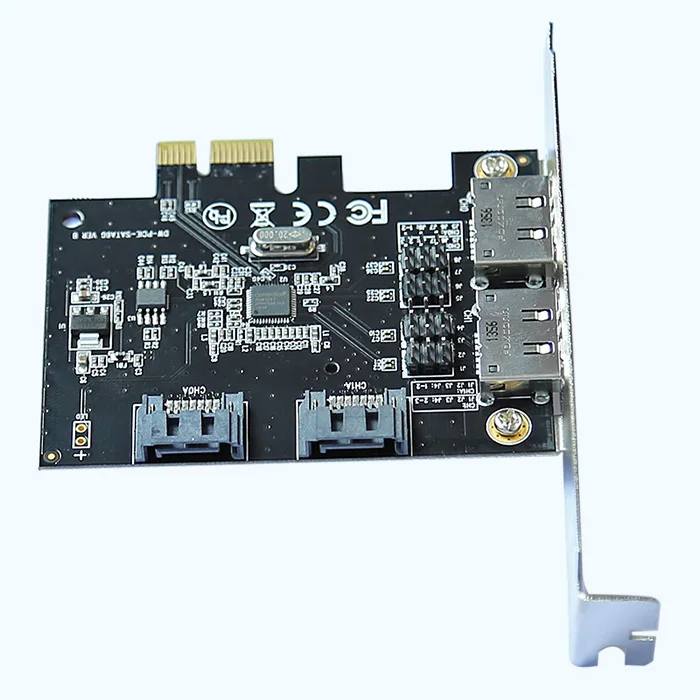 10개 6Gbps PCI 익스프레스-사타 3.0 확장 컨트롤러 카드 PCI 익스프레스-PCMIA