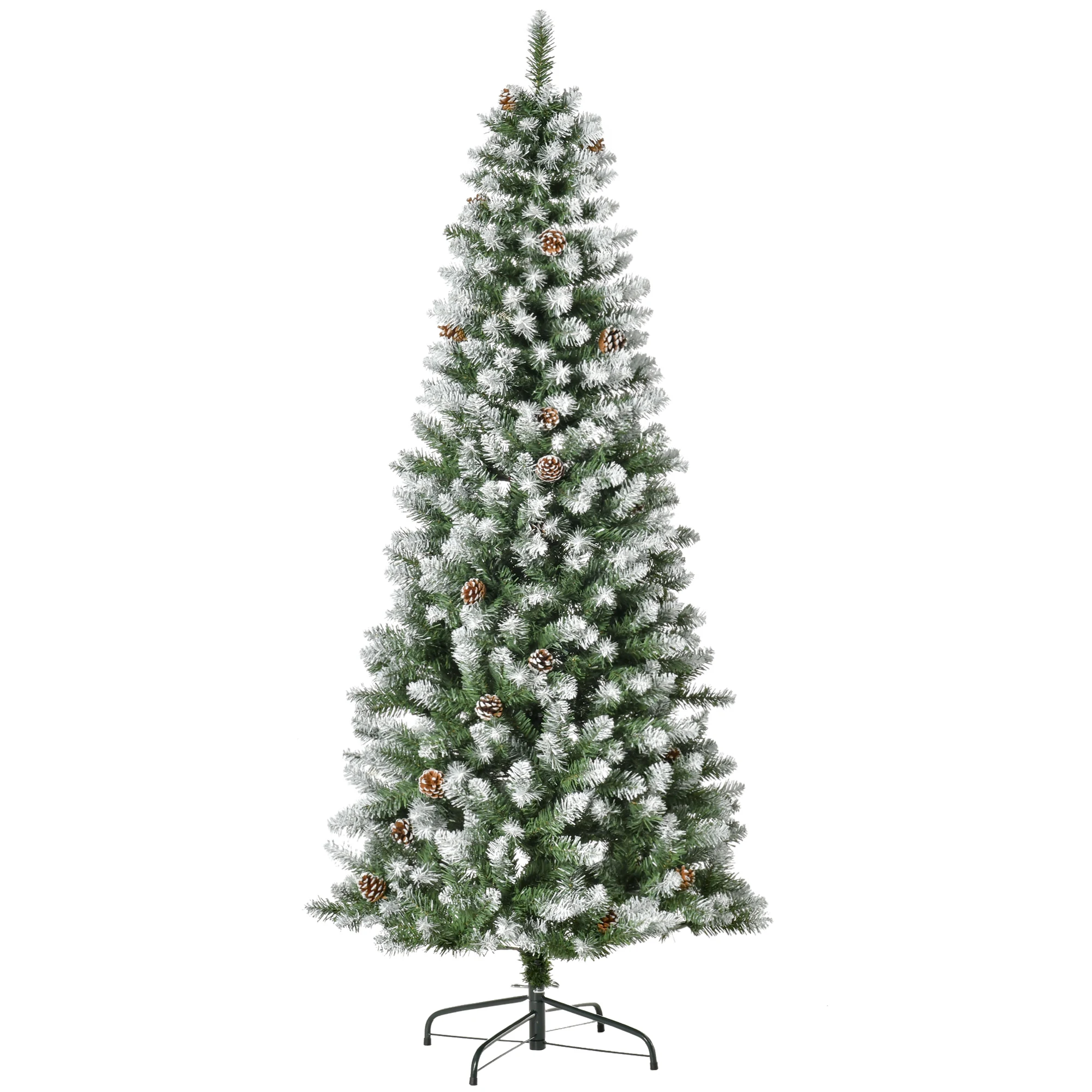 HOMCOM Artificial Christmas tree 180 cm indoor with 630 tips PVC 37