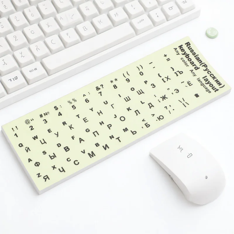 

1 Sheet Glow In The Dark Keyboard 1.3X1.1Cm Fluorescent Letter Large Lettering Pvc Wear Resistant Matte Adhesive Stickers For