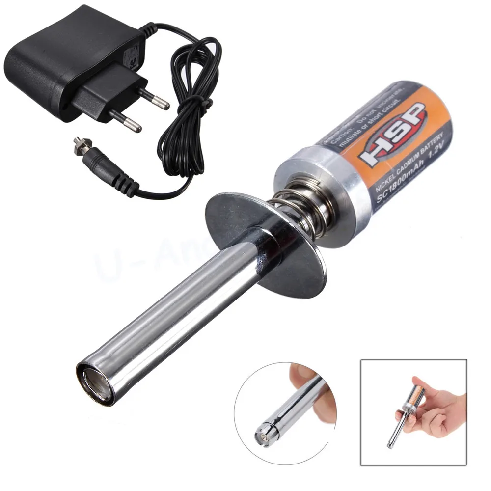 RC 1.2 V 1800mah/3600mah Glow Plug Starter Igniter HSP 80101 Rechargeable For Gas Nitro Engine Power 1/10 1/8 RC Car Repair