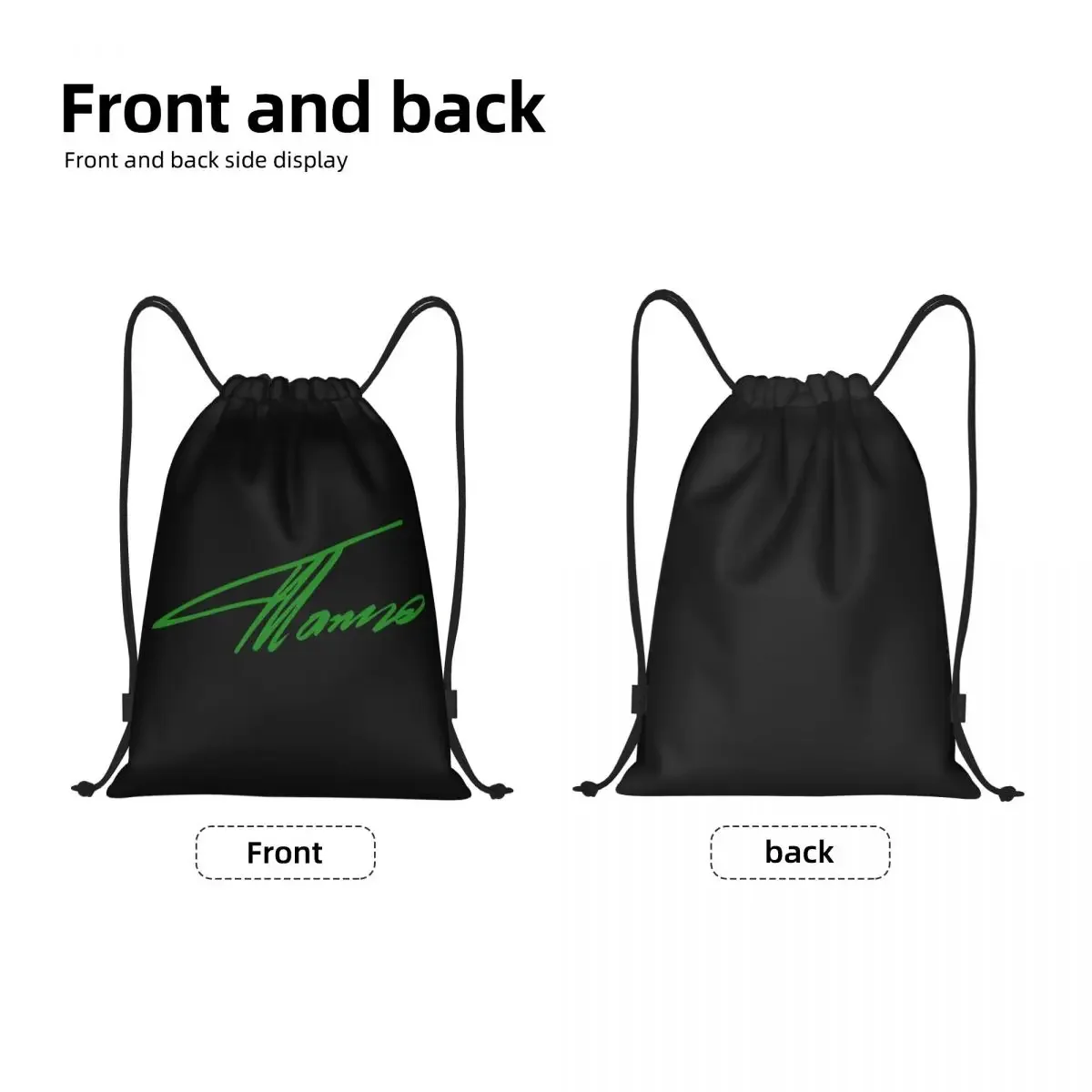 Custom Green Alonso Sports Car Drawstring Bags Women Men Lightweight Fernando Motor Race Day Sports Gym Storage Backpack