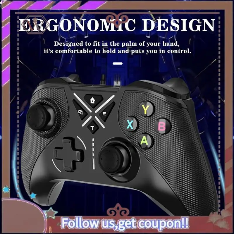 وحدة تحكم ألعاب سلكية ABBG مع أعواد التحكم ووظيفة Turbo لسلسلة S/X وOne وPC