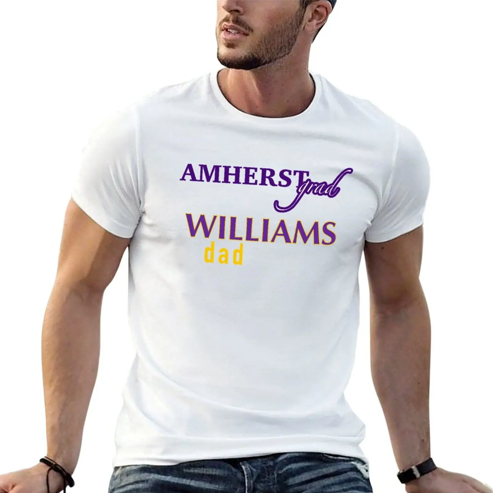 Amherst Grad, Williams Dad T-Shirt Casual Fashion Print Tee Top