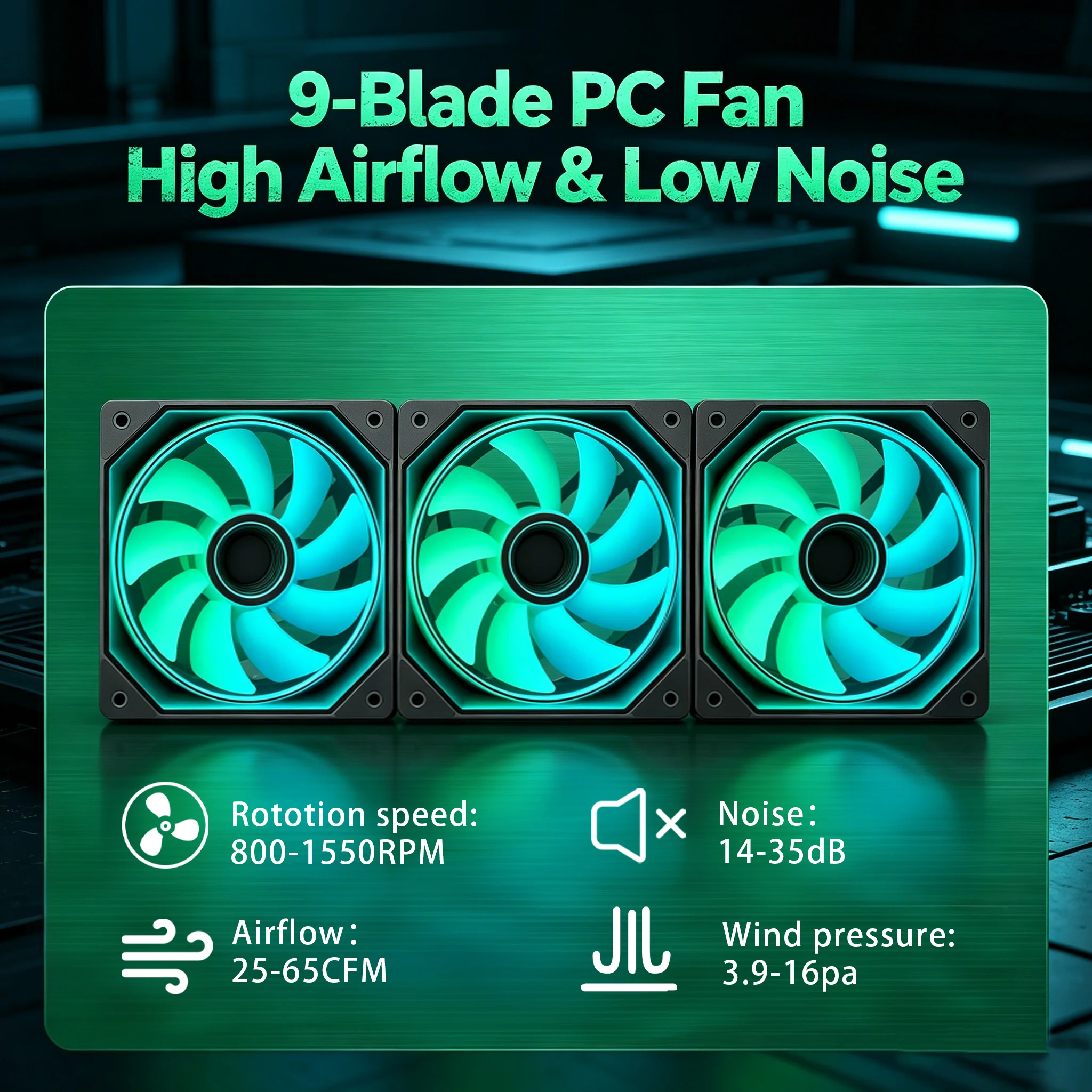 1/3/5Pcs 120mm ARGB Computer Case Fan, 4 Pin PWM, Silent Computer Cooling Fan with Infinity Mirror