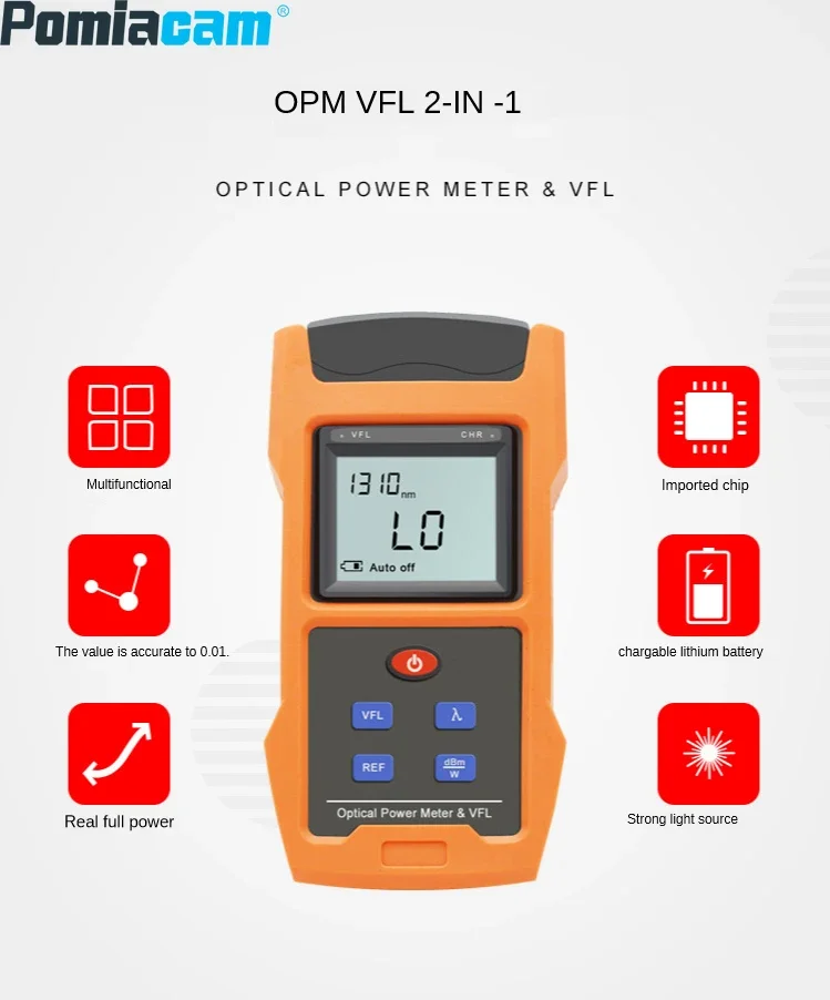 

TL563 2In1 Optical Fiber Tester 10Mw 20mw 30nw Visual Fault Locator 12KM Optical Power Meter Visual Fault Locator