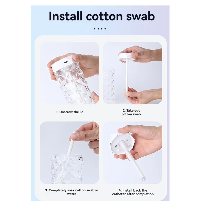 RISE-400Ml Humidificador de aire pequeño Diseño de prisma facetado múltiple Diseño de prisma facetado múltiple