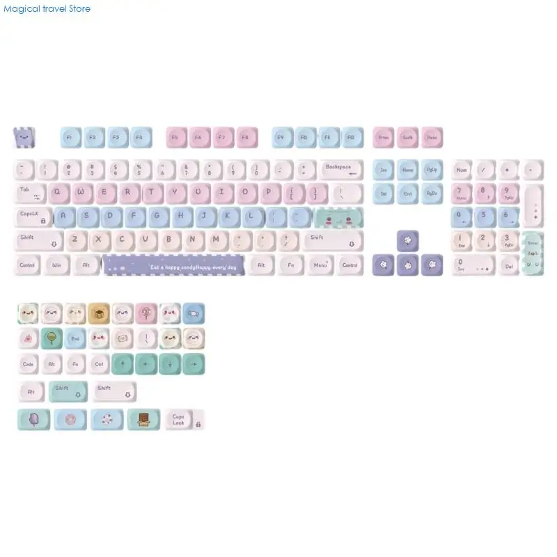 N2UB Ergonomic MOA Height Keycaps PBT Material With High Glosses Finish And Vibrants Color For Customs Keyboards