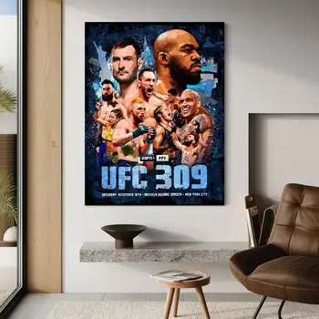 U-Ultimate F-Fighting C-אליפות UFC דביקה עצמית אמנות פוסטר קיר באיכות HD רטרו פוסטרים לעיצוב הבית 10 best sales פוסטרים של UFC - №4