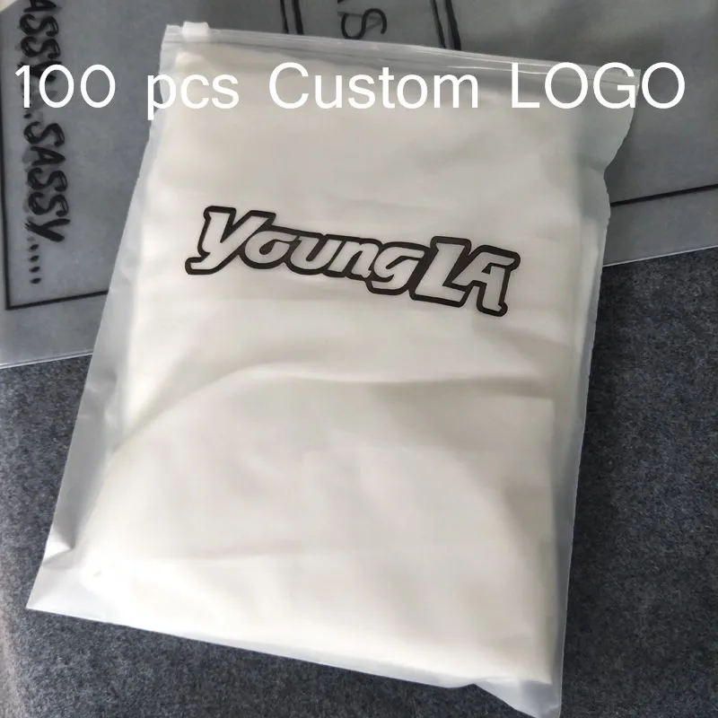 

resealable poly plastic bag with logo printing custom frosted clothing t shirt zipper packaging plastic bag bikini packaging