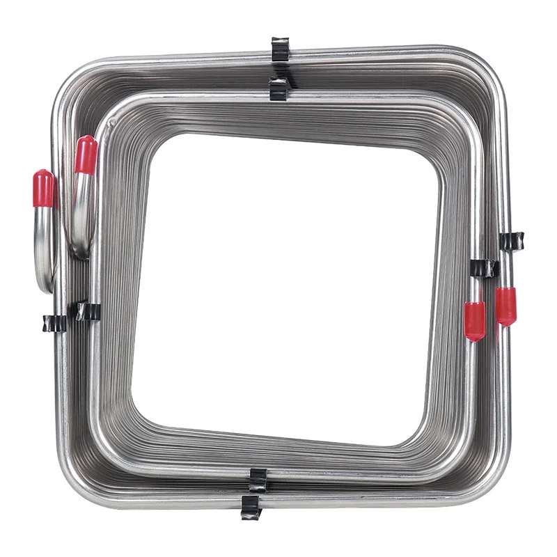 Beer Cooler Coil Tubing for Jockey Box, 2-Layers Square Shape Homebrew Coiling Chiller Cool Beverages Dispenser,Space Saving