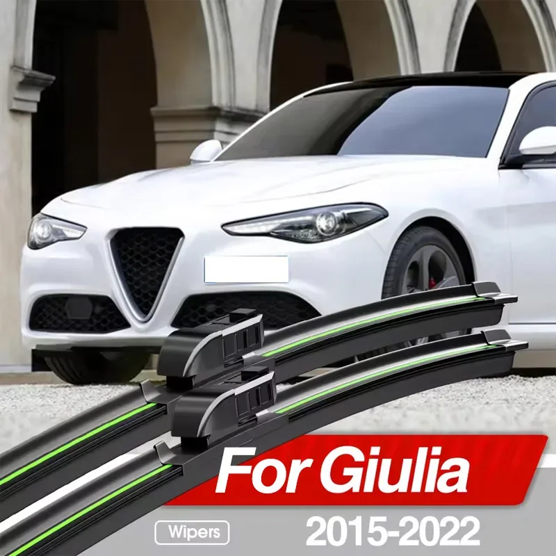 For Alfa Romeo Giulia 2015-2022 Front Windshield Wiper Blades 2pcs Windscreen Window Accessories 2016 2017 2018 2019 2020 2021