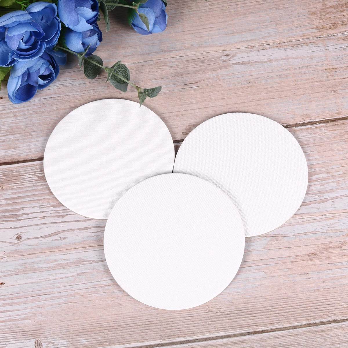

8 PCS Oil Painting Board Set Sketchpad Round Canvases Small Circle Drawing