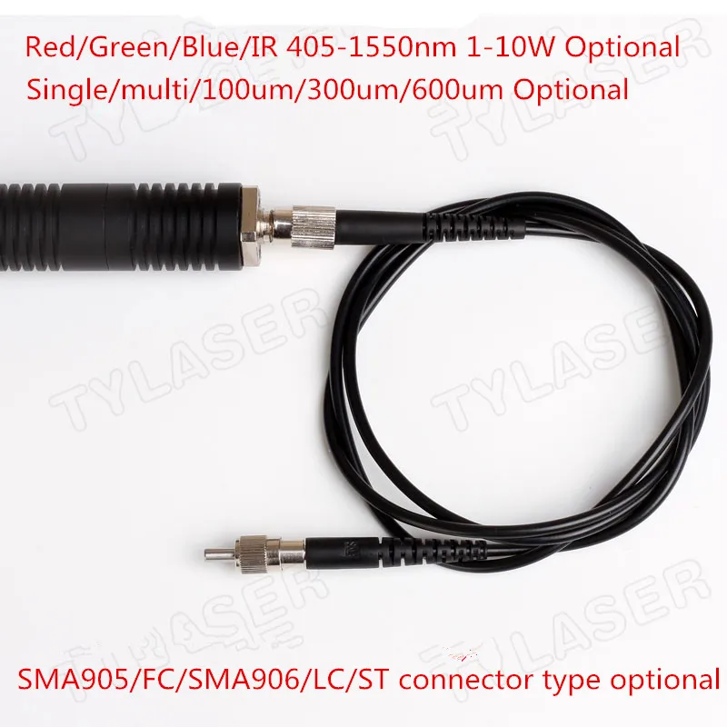 200um Multimode 660nm 50 ~ 200 MW Merah Serat Ditambah Laser FC Konektor Dapat Dimasukkan Laser Modul