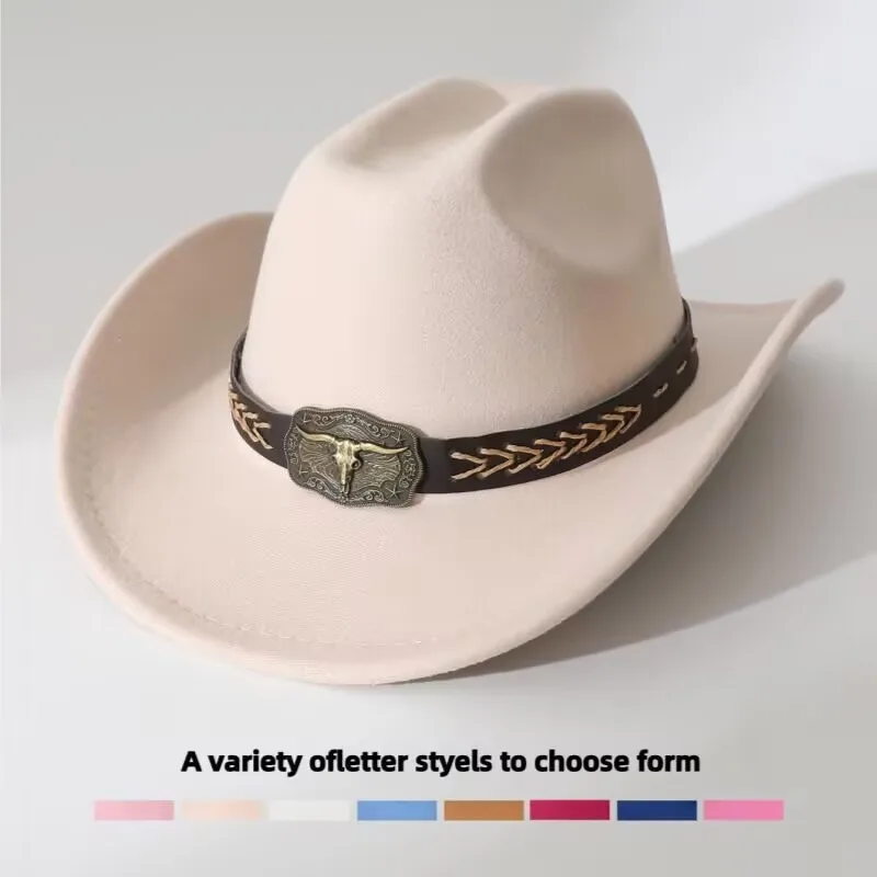 

HongLuan коричневые фетровые винтажные ковбойские шляпы для женщин и ковбойская шляпа в стиле вестерн для женщин, костюм пастушки, ковбойские аксессуары для мужчин