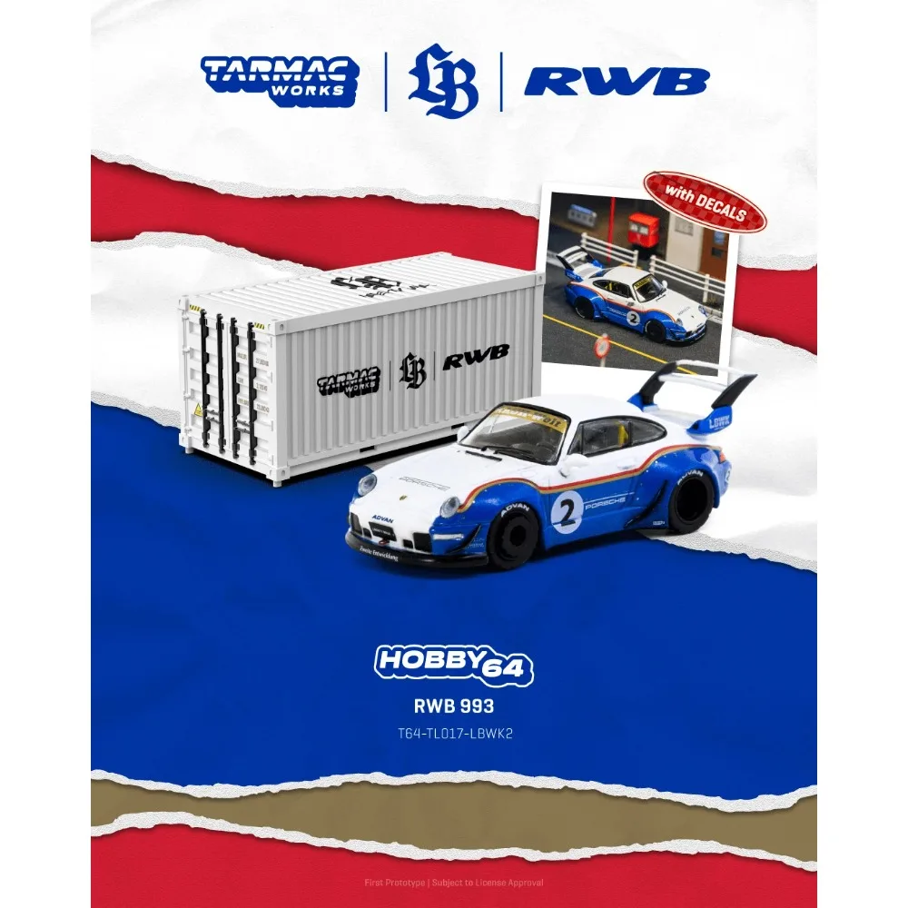 

PreSale TW 1/64 Diecast Model Car RWB 993 Liberty Walk High Performance Limited Edition Gift for Boys Adults