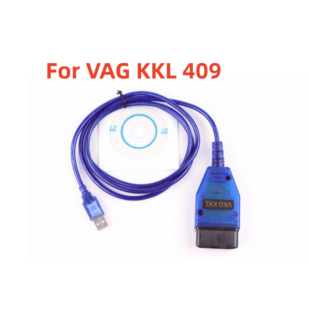 For VAG KKL 409 OBD2 Car Diagnostic Tool With CH340 Chip For Vagcom 409.1 USB Connector  Scanner Interface For VW Audi Seat