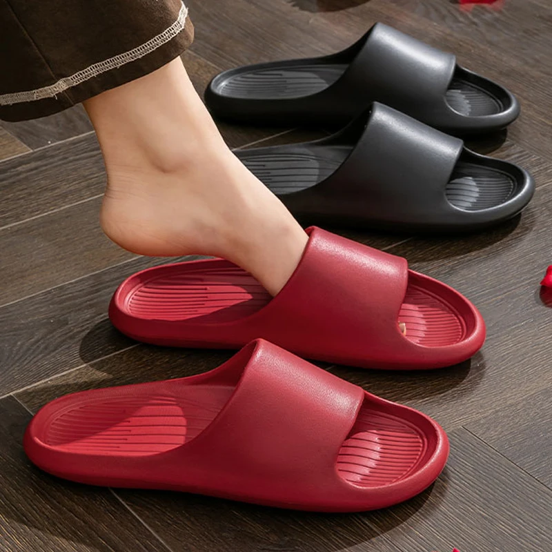 Men's Slippers Summer EVA Comfortable Anti-Slip Soft Soles House Sandals for Indoor Outdoor Breathable Women's Shower Slide