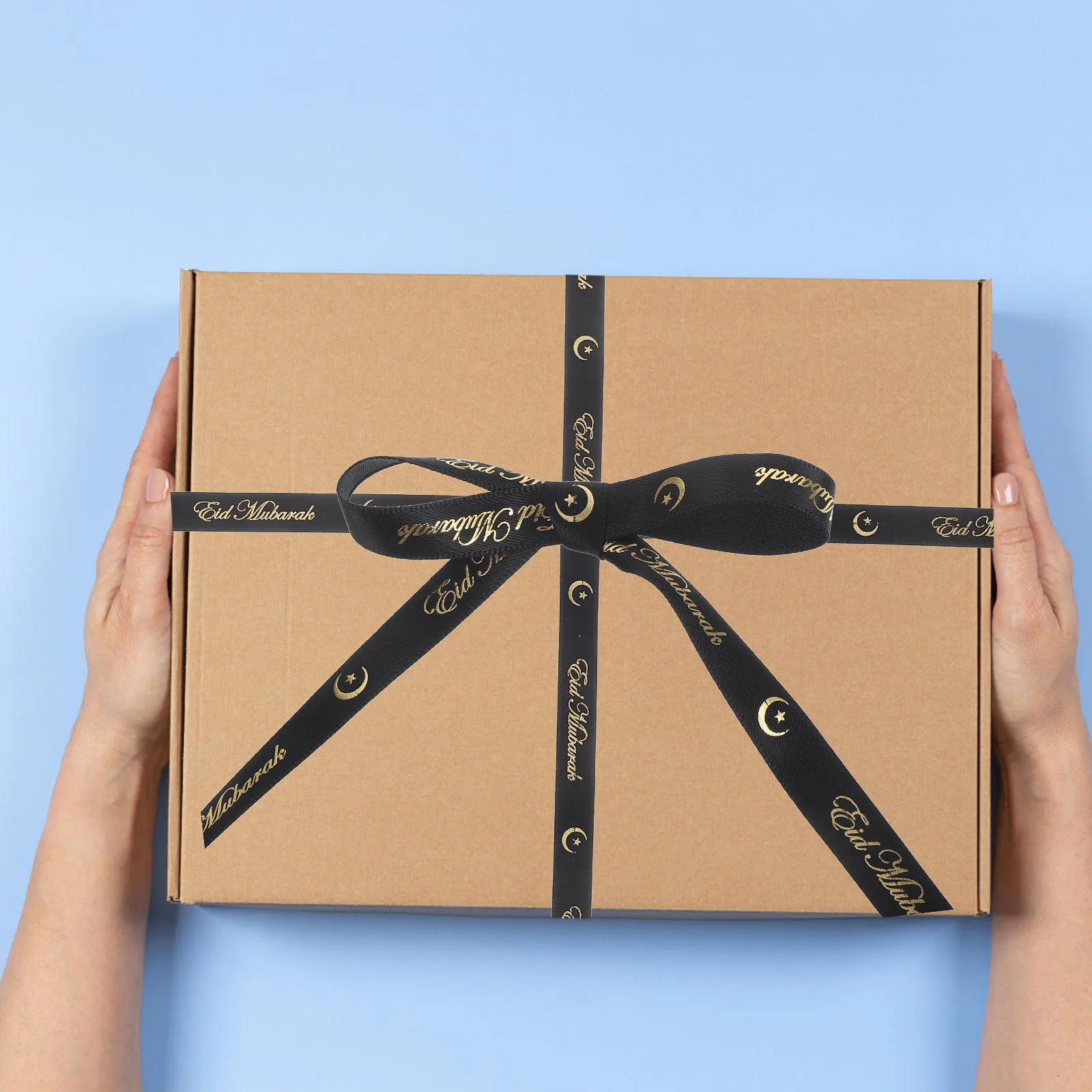 Ид подарок лента Рамадан упаковка полиэстер звезда дизайн идеально подходит для мусульманских поделок венок украшение дерева