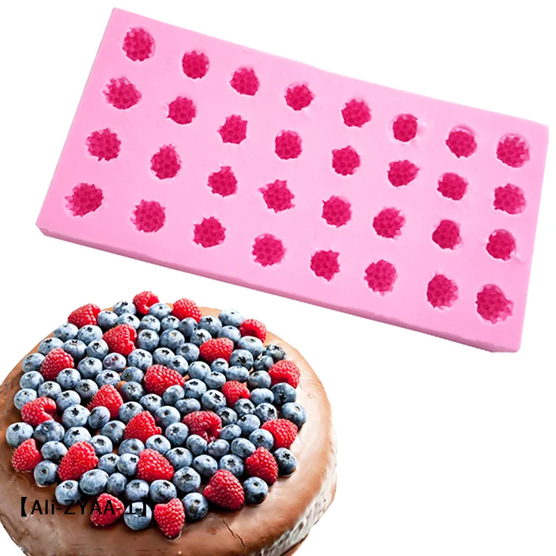 【A】DIY 3d Raspberry Fruit Silicone Mold Diffuser Plaster Epoxy Resin Mold Fondant Chocolate Mousse Cake Decoration Baking Mold
