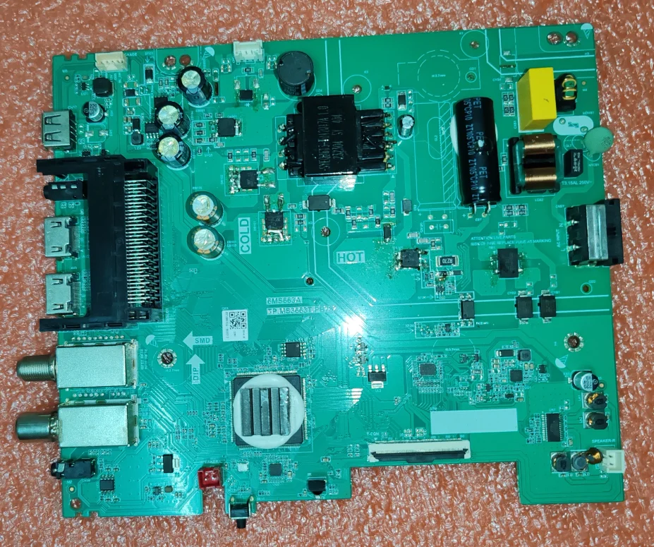 

TP.MS3663T.PB782 6MS663A TV motherboard, tested well, physical photo for 30--40V 50W