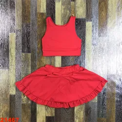 Cheerleading Clothing Girls Baby Sports Vest Yoga Plus Skirt Suit Fitness Running Good Elasticity Gym Cheerleading Clothing