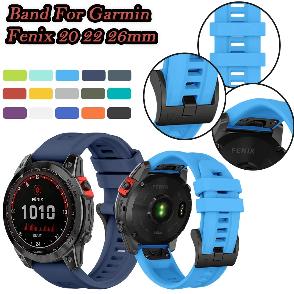 

20 22 26 мм для Garmin Fenix 8 E 7X 7 7S 6X 6 Pro ремешок для умных часов силиконовый браслет Quickfit Release браслет для Fenix 8/E