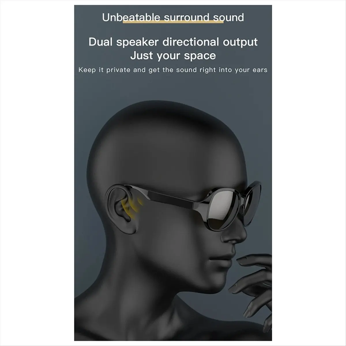 【Smart Accessories】 New F07 Smart Glasses Wireless Bluetooth V5.3 Sunglasses Outdoor Sports Call Music Black Technology Headphon