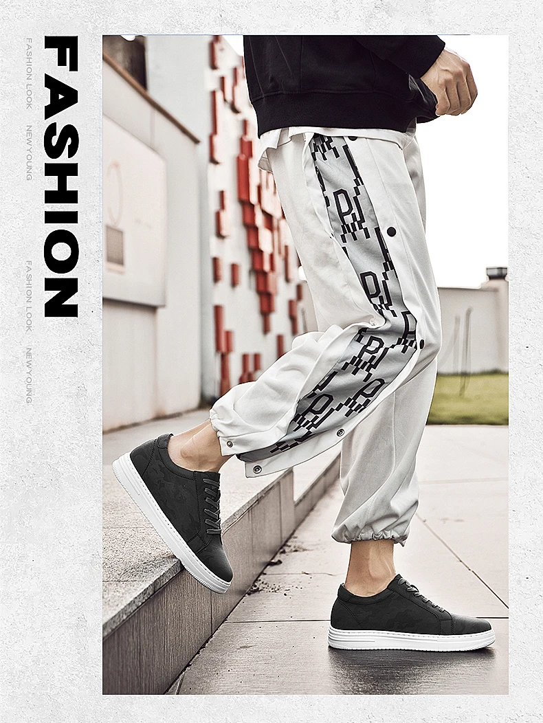 Breathable Outdoor Elevator Sneakers Men Shoes PU Leather Height Increasing Casual Shoes Walking Footwear Men Lift Sports Shoes