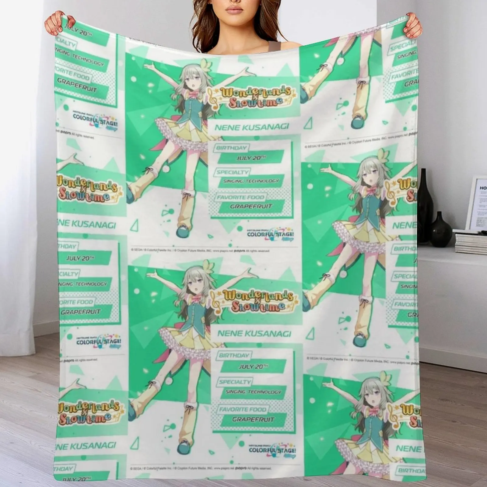 

Nene Kusanagi Throw Blanket for winter Retros Soft Blankets