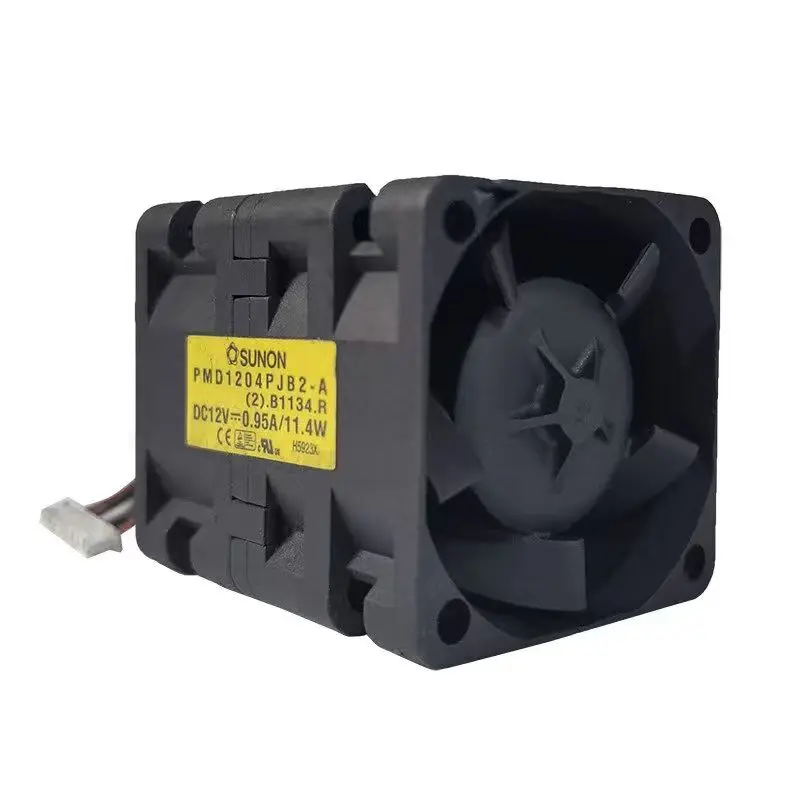 Pour SUNON PMD1204PJB2-A DC 12V 0.95A 11.4W 4048 Ventilateur de refroidissement de serveur, ventilateur axial haute pression, certifié CE TUV cURus