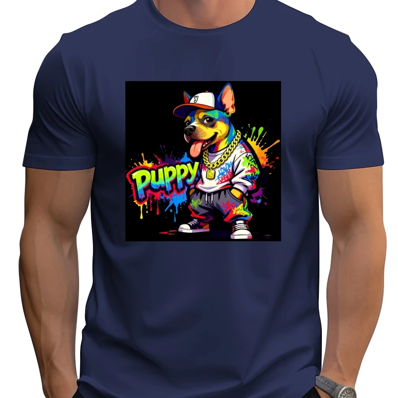 تي شيرت فضفاض كبير الحجم على طراز الرسوم المتحركة الممتعة على طراز الشارع مطبوع عليه رسومات رائعة هيب هوب 100% قطن علوي #2