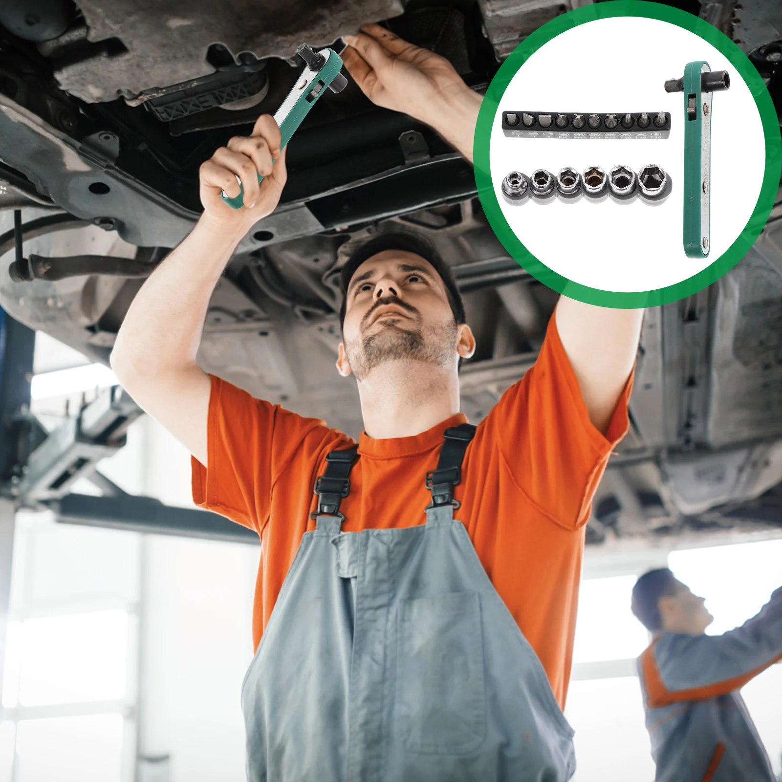 Set di chiavi a cricchetto Strumenti di riparazione in acciaio durevoli Kit di manutenzione per auto Dadi a bussola per chiavi regolabili Strumenti H Ampia applicazione