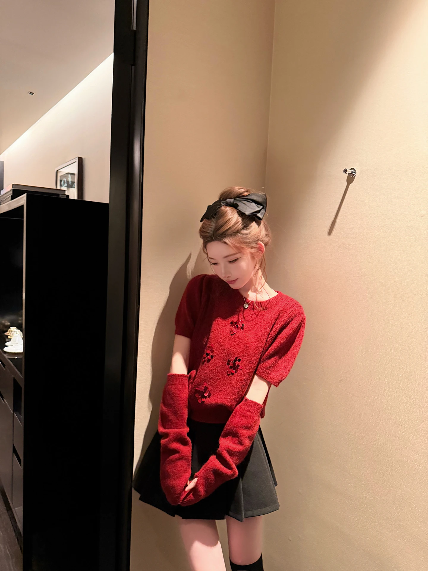 

Chen Dauyu Red Sve Covers Knitted Sweater Women's Autumn Winter Korean Sle Lazy Faion Outerwear Inner Match Soft Warm