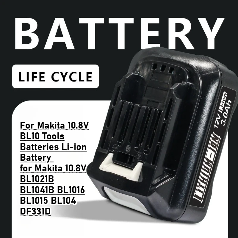 

For Makita 10.8V BL10 Tools Batteries Li-ion Battery for Makita 10.8V BL1021B BL1041B BL1016 BL1015 BL104 DF331D