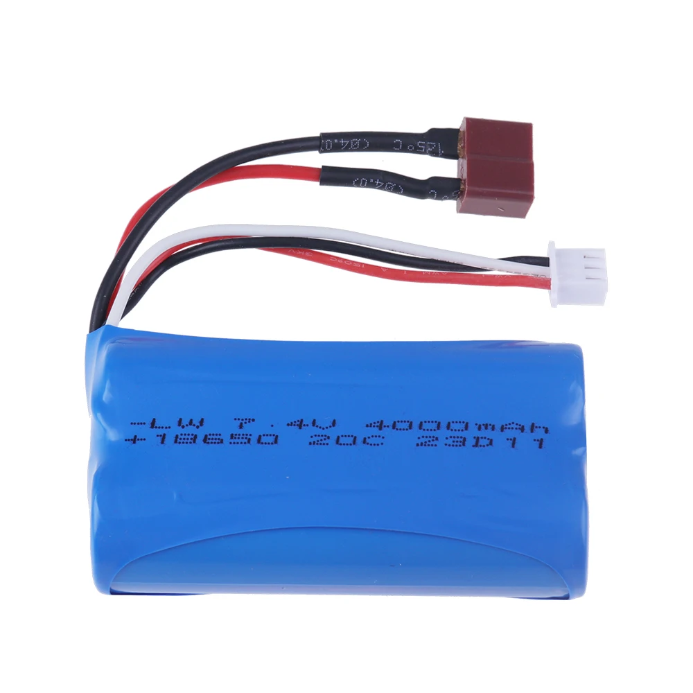 18650 batteria 7.4V 4000Mah 25C batteria agli ioni di litio per MJX T40 T40C F39 F49 T39 RC parti di elicottero RC auto 2S per Wltoys 10428 12428