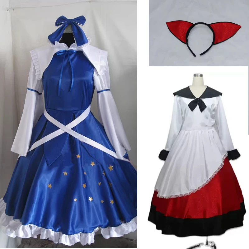 Аниме Touhou Imaizumi Kagerou Star Sapphire Платье Косплей Костюм Одежда на заказ Аниме Touhou Imaizumi Kagerou Star Sapphire Платье Косплей Костюм Одежда на заказ