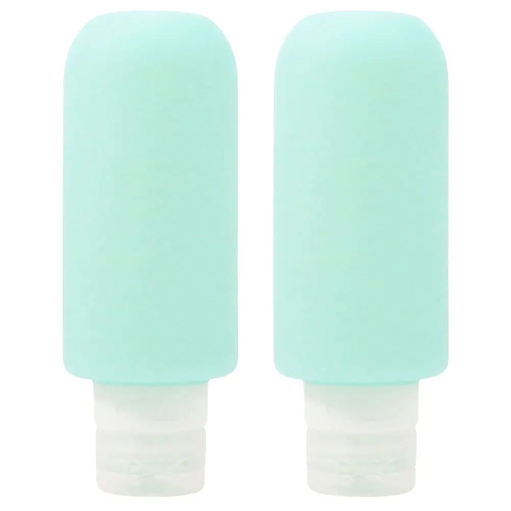 

Набор из 2 дорожных силиконовых бутылочек: герметичные флаконы для шампуня, лосьона и туалетных принадлежностей, портативный дорожный набор