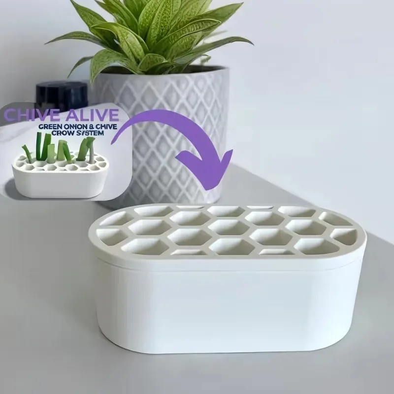 3D Printed Scallion Regenerator Hydroponic Planting Pot New Design Kitchen Home Balcony Gardening Ornament Supplies 2026