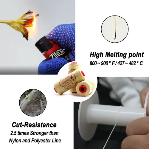 Imagen 2 del producto Línea de Kevlar trenzada de 0,4 ~ 3,5mm, línea de asistencia para pesca, alta resistencia a la tracción, cuerda para cometa voladora, Camping, senderismo, cable para exteriores