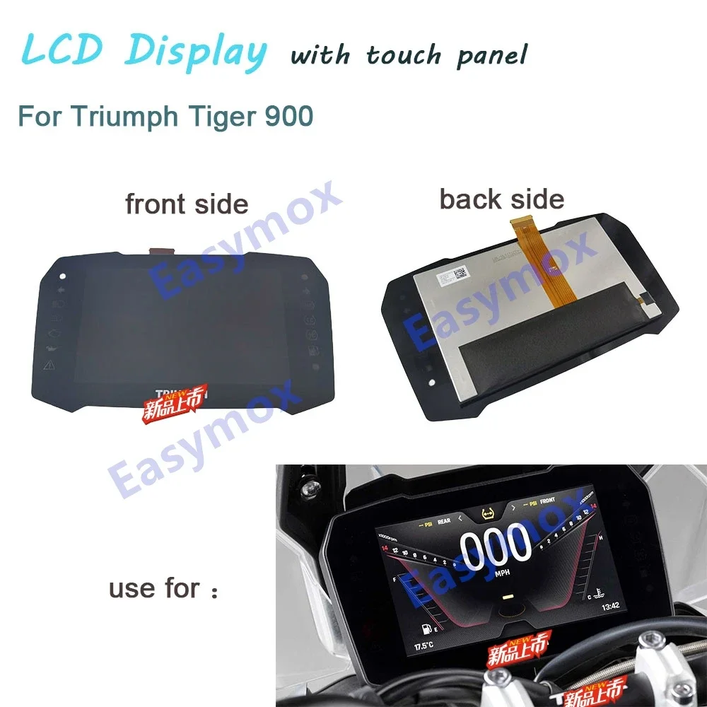 7 "polegadas painel da motocicleta display lcd com painel de toque para triumph tigre 900 rally pro tigre900 gt pro 2020 2021 tela