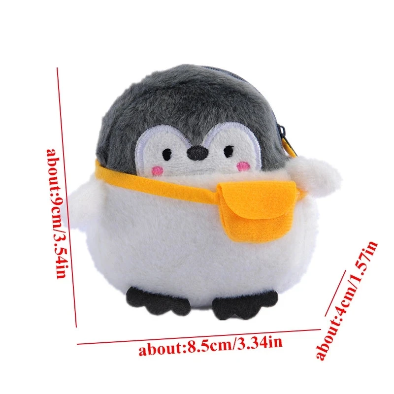 Cartoon Pluche Portemonnees Dier Vorm Mini Portemonnee Leuke Pinguïn Portemonnee Creative Mooie Pluche Portemonnee Vrouwen Tas Accessoires